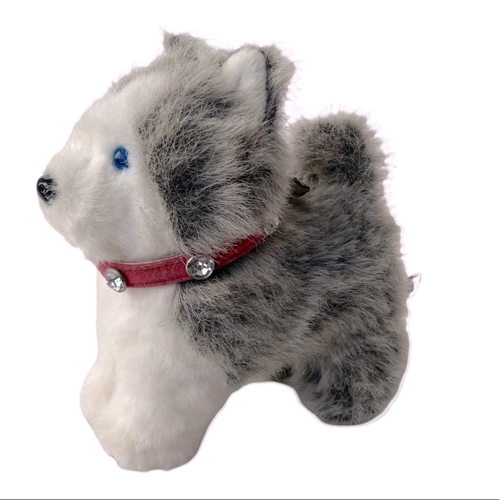 American Girl Coconut Dog Pet W/Pink Collar With Rhinestones